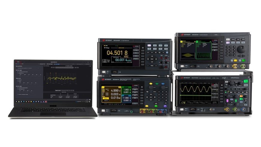 Keysight vereint vier einzigartige Messgeräte über eine einheitliche grafische Oberfläche mit integrierter Datenverwaltung und Analysefunktionen